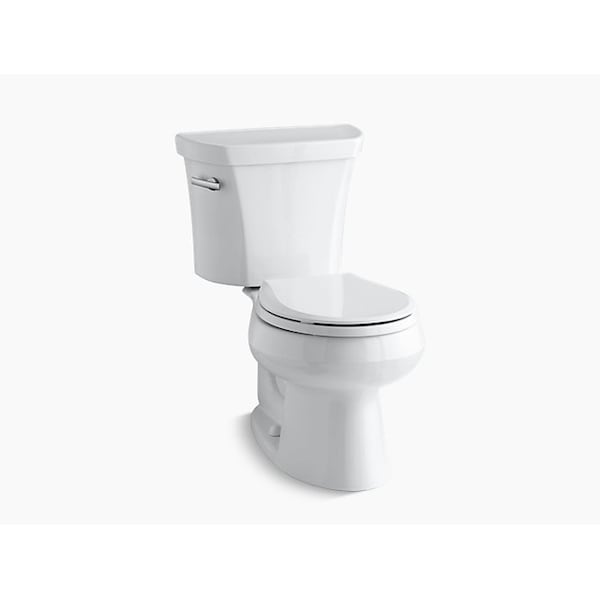Kohler Round-Front 1.28 GPF Toilet, 1.28 gpf, White 3997-0 - main